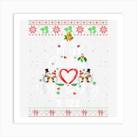 Our First Christmas As Mr & Mrs 2022 Ugly Sweater Pajamas Art Print