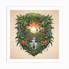 Man In The Jungle Art Print