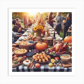 Thanksgiving Table 1 Art Print