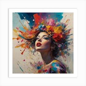 Colorful Woman Art Print