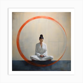 Women Meditating Abstracts By Csaba Fikker 13 Art Print