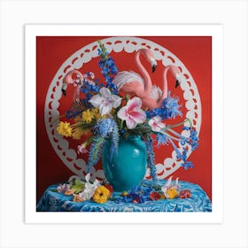 Maximalist Floral Still Life 4 Art Print