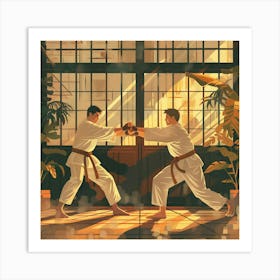 A Karate Sparring Lofi Illustration 1718704070 3 Art Print