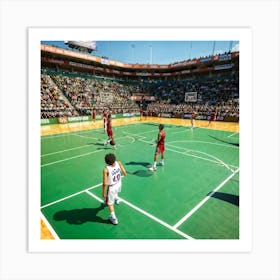 Ball Basketball Game Court People Championship Basketball Court Basket Player Sport Play (15) Art Print