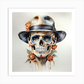 Day Of The Dead Skull 8 Art Print