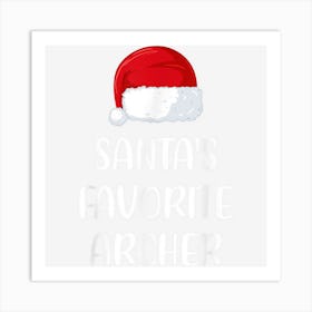 Santas Favorite Archer Christmas Funny Archery Gift Art Print