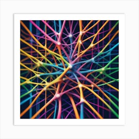 Colorful Neural Network 3 Art Print