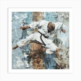 A Judo Throw Oil Painting Illustration 1718705044 4 Art Print