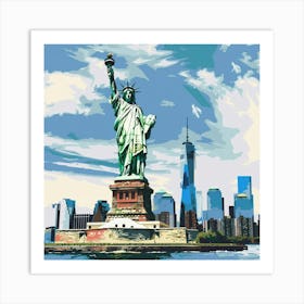 A Statue Of Liberty In New York Vector Design Il 1719923113 4 Art Print