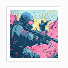 Paintball Splatter Art Print