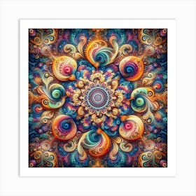 Psychedelic Mandala Art Print