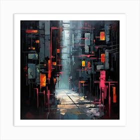 Futuristic City 33 Art Print