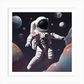 Astronaut In Space 1 Art Print