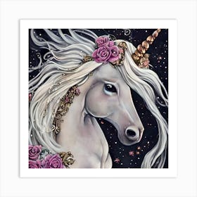 Celestial Unicorn 1 Art Print