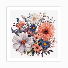 Bouquet Of Flowers Art Print