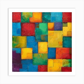 Abstract Squares 15 Art Print