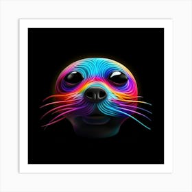 Rainbow Seal Art Print