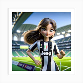 Juventus Girl Art Print