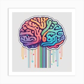 Colorful Brain 32 Art Print