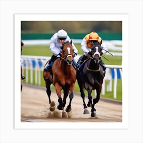 Jockeys Racing Horses 7 Art Print