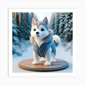 Husky Dog 1 Art Print