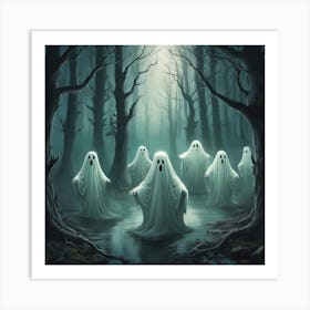 Ghosts In The Woods Art Print