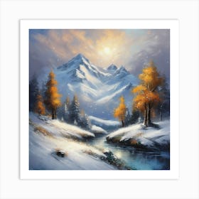 Winter Landscape Painting 2 Art Print