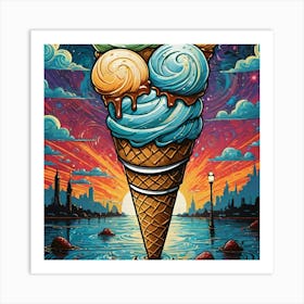 Ice Cream Cones Art Print