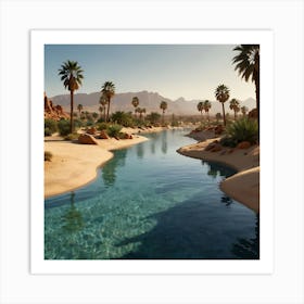 River In The Desert Art Print