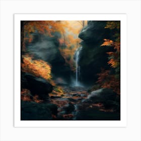 Waterfall In The Forest Art Print