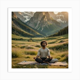 Meditation In The Mountains Art Print