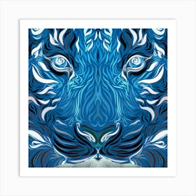 Blue Tiger Art Print