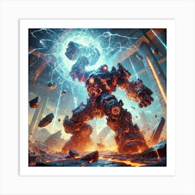 Core Titan Gravity Slam Art Print