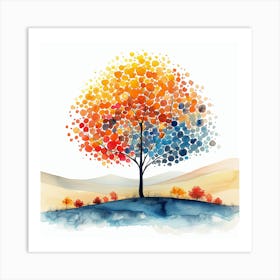 Watercolor Tree Art Print