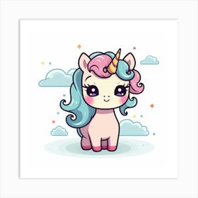 Cute Unicorn 350 Art Print