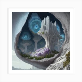 life in a geode Art Print