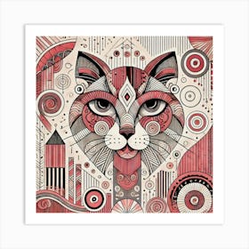 Twilight Stalk City Cat Art Print