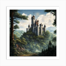 Castle In The Woods 1 Art Print