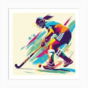 Field Hockey Player Art Print