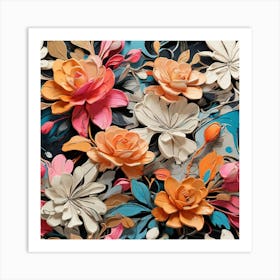 Paper Flowers 4 Art Print