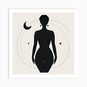 Silhouette Of A Woman 7 Art Print