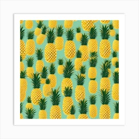 Pineapple Pattern Art Print