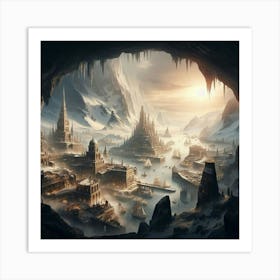 City In A Cave Art Print