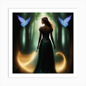 Fairy In The Forest 2 Art Print