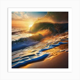 Sunset At The Beach 77 Art Print