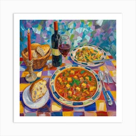 La Locanda Del Piatto Unico Trattoria Italian Food Kitchen Art Print