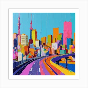 Abstract Travel Collection Tokyo Japan 7 Art Print