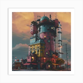 Kawaii Town Art Print