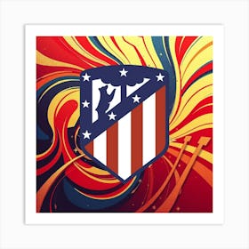 Atlético de Madrid Logo Wall Art 3 Art Print