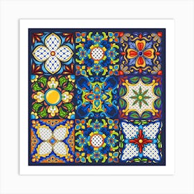 Mosaic Tile Pattern Art Print